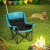 Aghana Digitals Comfortable Folding Camping Chair with High-Density Padding, 2 Cup Holders, Side - 3 of 4