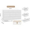 12 Drawer Dresser for Bedroom, 61 Inch Wood Dresser with Power Outlet, Wide Chest of Drawers - 2 of 4