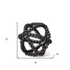 HomeRoots 9" Black Metal Tabletop Sculpture - 3 of 4