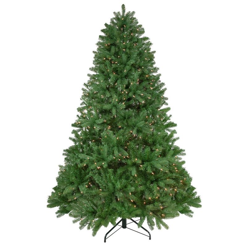 Northlight 6.5' Pre-Lit Full Sierra Noble Fir Artificial Christmas Tree, Clear Lights, 1 of 9