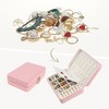 Unique Bargains Travel Small Portable PU Leather Storage Display Holder Jewelry Box for Women Girls Birthday Gifts - 2 of 4