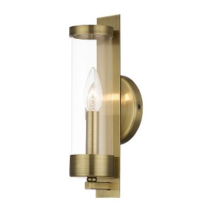 Livex Lighting Castleton 1 - Light Sconce in  Antique Brass - 1 of 4