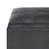 Rockwood - Cube Storage Ottoman with Tray - Distressed Black - 2 of 4