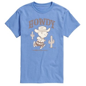 Men's - Peanuts - Howdy Charlie Brown- Men's Short Sleeve Graphic T-Shirt Short Sleeve Graphic T-Shirt - 1 of 4