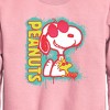 Boys' - Peanuts - Peanuts Snoopy Woodstock Graphic Long Sleeve Fleece Sweatshirt - 2 of 4