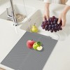 REGALWOVEN Easy Clean Kitchen Mat for Kitchen Counter, Heat Resistant Silicone Dish Drying Mat with Concave and Convex Design 1 Pc - 3 of 4