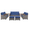 Buenhomino Outdoor PE Wicker Furniture Set – Modular Chairs, Sofas, Ottomans & Tables with All-Weather Cushions for Patio, Garden, Deck & Porch - 3 of 4
