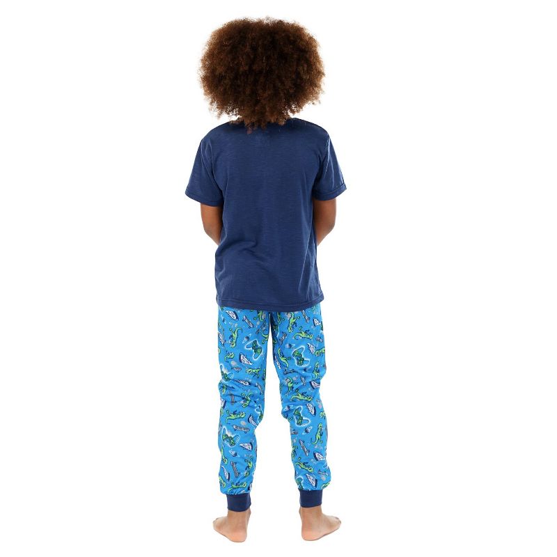 Sleep On It Boys 2-Piece Short-Sleeve Jersey Pajama Pants Set, 6 of 8