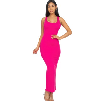 Slickblue Women's Solid Maxi Dress, Sleeveless Stretch Jersey Fabric, Casual Fit, Multi Colors Options, Size S-L