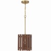 Craftmade Lighting Freeform 1 - Light Pendant in  Satin Brass/Walnut - 4 of 4