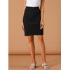 INSPIRE CHIC Women's Workwear Paperbag Elastic High Waist Pencil Mini Skirt - 2 of 4