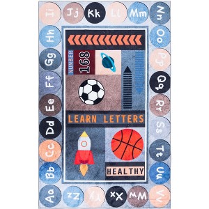 Santa Monica Kids SMK125 Power Loomed Machine Washable Skid-Resistant Indoor Rugs - Safavieh Kids - 1 of 4
