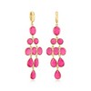 Ross-Simons 23.90 ct. t.w. Pink Quartz Drop Earrings in 18kt Gold Over Sterling - 3 of 4