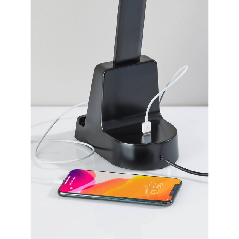 Cody LED Wireless Charging Desk Lamp with Smart Switch (Includes LED Light Bulb) Matte Black - Adesso, 5 of 9