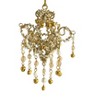 Storied Home Handmade Metal, Glass and Acrylic Beaded Chandelier Ornament, Gold Finish - 4 of 4