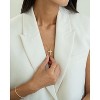 Bearfruit Jewelry Sterling Silver 18k Gold Plated Cultured Fresh Water Pearl Victoria Cross Necklace - 3 of 4