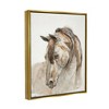 Stupell Industries Gentle Horse Portrait Farm Animal Watercolor DetailFloater Canvas Wall Art - 3 of 4