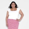 Women's Slim Fit Short Sleeve Square Neck T-Shirt - Wild Fable™ - 2 of 3