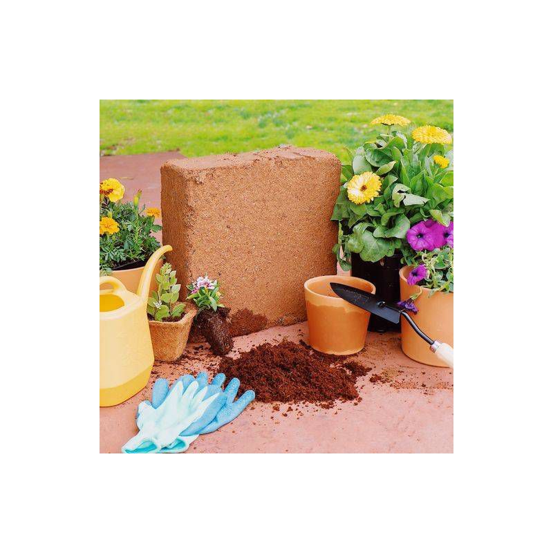 Envelor 4pk 10lb Compressed Coco Coir Bricks Potting Soil, 1 of 5