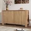 VYNXARIA Buffet Cabinet with Storage,4-Door Retro Wood Sideboard and Adjustable Shelves for Dining Room,and Living Room,Natural - 2 of 4