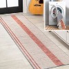 Raita Modern Distressed Stripe Machine-Washable Area Rug - JONATHAN Y - 4 of 4
