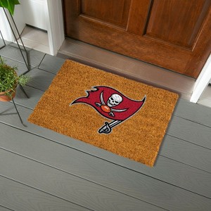 EvergreenNFLTampa Bay Buccaneers Logo Natural Coir 28 x 16 Inches Indoor Outdoor Doormat - 1 of 4