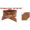 Unique Bargains Women's Faux Leather Wrap Around Tie Corset Cinch BowKnot Wide Waist Belt Brown - 3 of 3