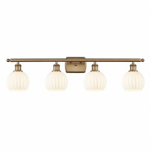 White Venetian - 4 Light Bath Vanity In Modern Style-9 Inches Tall and 36 Inches Wide - 1 of 1