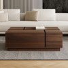 KIGFTSOD Rectangular Sliding Top Coffee Table with 2 Drawers and 2 Hidden Storage for Living Room - 3 of 4
