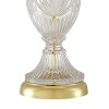 Regency Hill Traditional Table Lamp 26.5" High Brass Cut Glass Urn Accent Black Hardback Drum Shade Living Room Bedroom Bedside Nightstand - 4 of 4