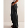 Imily Bela Womens Boyfriend Cuffed Wide Leg Mid Rise Casual Denim Pants with Pockets - 3 of 4