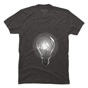 Men's Design By Humans Bulb By Barmalizer T-Shirt - 1 of 4