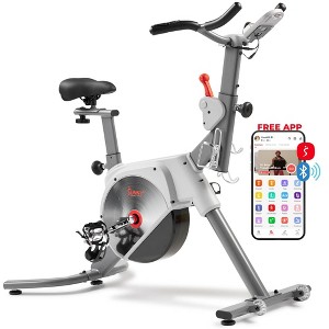 Sunny Health & Fitness Prime Magnetic Belt Drive Indoor Cycling Exercise Bike - Gray - 1 of 4