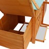 vidaXL Chicken Coop Brown Solid firwood, plywood, galvanized steel Large - 4 of 4