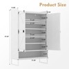 TIRAMISUBEST 6-Tier Shoe Cabinet - Adjustable Wooden Shoe Rack with Doors, Storage Organizer for Entryway, Hallway & Closet, White - 4 of 4