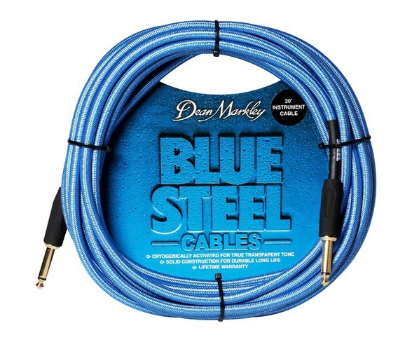 Dean Markley Blue Steel Cable - Straight To Straight 20 ft. Blue