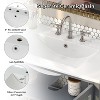 CAVINAS Bathroom Vanity with Ceramic Sink and Solid Wood Legs,Freestanding Bathroom Vanity with Silver Metal Knobs and Soft Close Hinges - 4 of 4