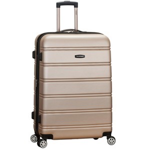 Rockland Melbourne Hardside Expandable Luggage with Spinner Wheels Champagne Checked Large 28" - 1 of 4
