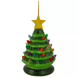 Northlight 5" Green Battery-Operated LED Retro Christmas Tree Ornament