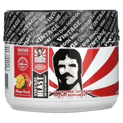 Old School Labs Vintage Blast, Two-Stage-Pre-Workout, Mango Peach, 8.92 oz (253 g)