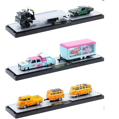 Auto Haulers "Soda" Set of 3 pieces Release 40 Limited Edition to 8200 pieces Worldwide 1/64 Diecast Model Car by M2 Machines