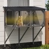 Akoasm 44.5 in. W Large Indoor Wooden Cat Cage with Bug Proof For Sunbathing, Napping & Overlooking-Antique Gray - 4 of 4