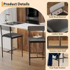 Bar Stools Set of 2, 37 Inch Barstools With Metal Legs PU Seats Chairs - 3 of 4