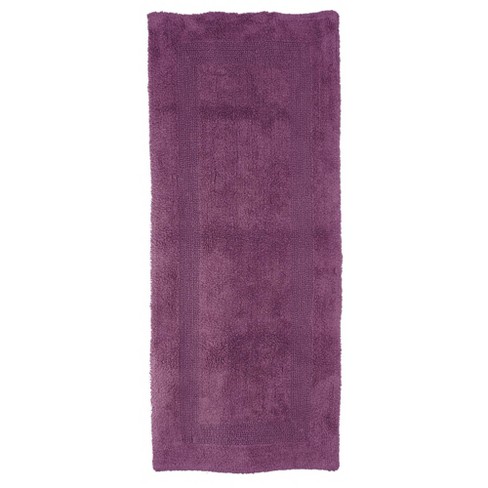 17x24 inch 100% Cotton Non-Slip Bath Rug - 60 Set Case Pack Purple