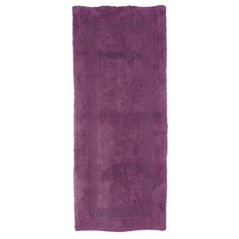 Hastings Home Bathroom Mats 60-in x 24-in Purple Polyester Memory