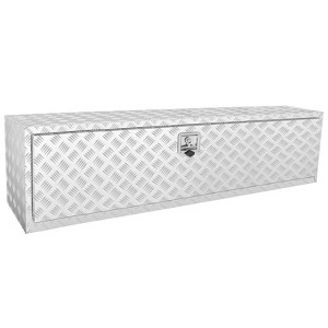 VEVOR Underbody Truck Box, 60"×17"×18" Pickup Storage Box, Heavy Duty Aluminum Diamond Plate Tool Box with Lock and Keys, Waterproof Trailer Storage - 1 of 4