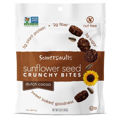 Somersaults Dutch Cocoa Sunflower Seed Crunchy Bites - 5oz