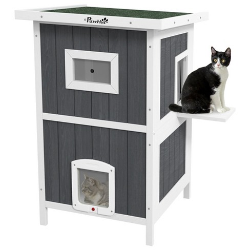 caseta de exterior para gatos  Pet furniture, Pallet furniture outdoor,  Cat furniture