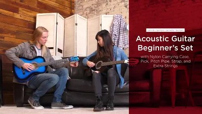 Natural Mahogany 6-String Acoustic Guitar with Nylon Strings