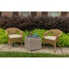 Casual Cushion Solid Sunbrella Fabric 1-Piece Indoor/Outdoor Wicker Seat Pad Cushion, 19.5"W x 19.5"L - 2 of 4
